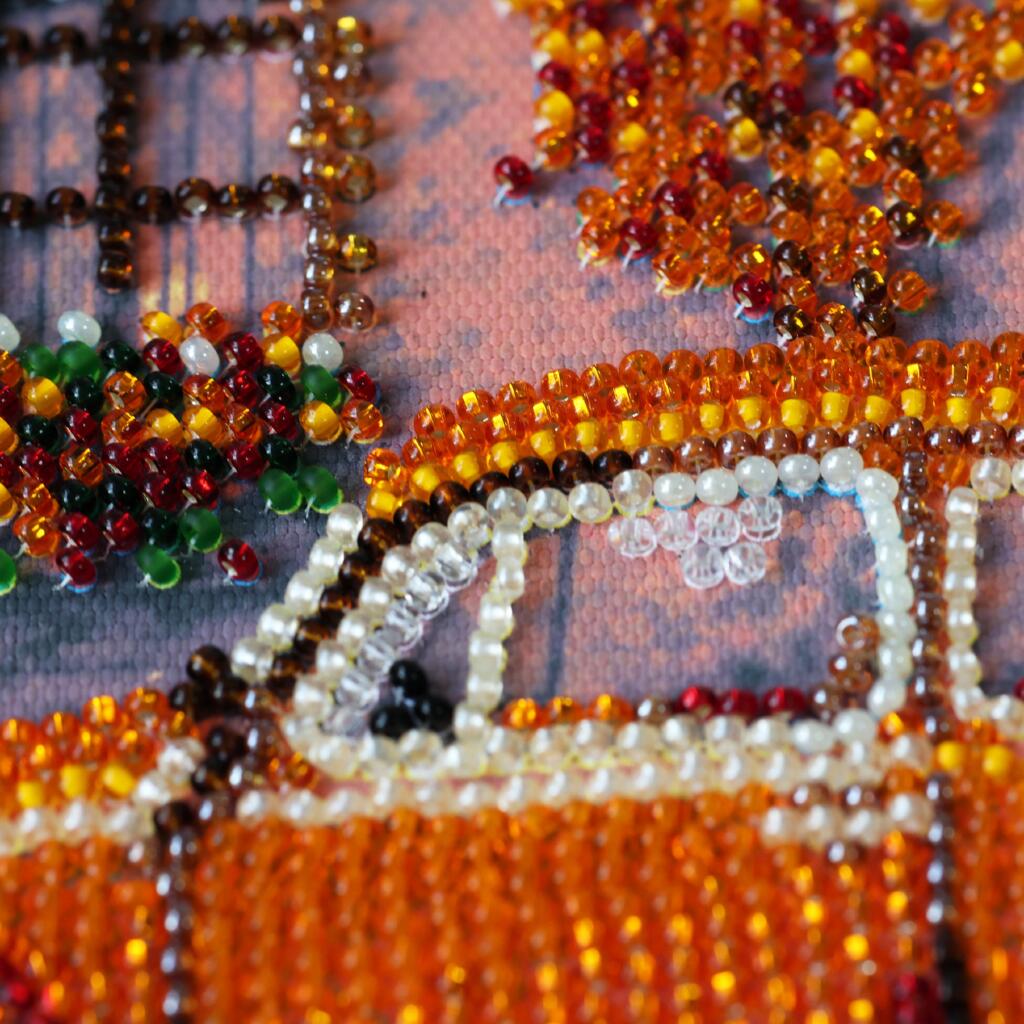 Bead Embroidery Kit Autumn city DIY Abris Art