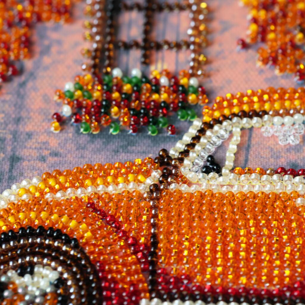 Bead Embroidery Kit Autumn city DIY Abris Art