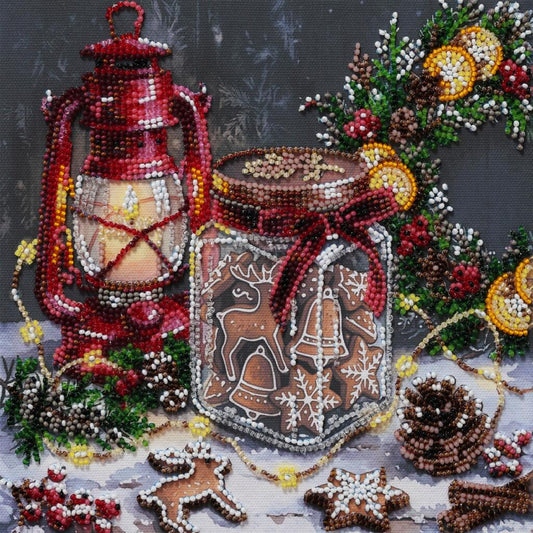 Bead Embroidery Kit Christmas DIY Abris Art
