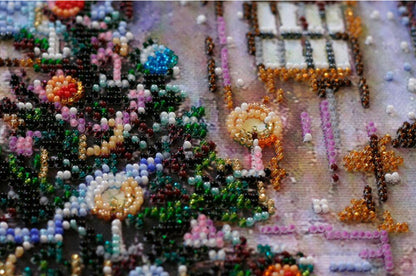 Bead Embroidery Kit Christmas tree DIY Abris Art