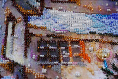 Bead Embroidery Kit Christmas tree DIY Abris Art