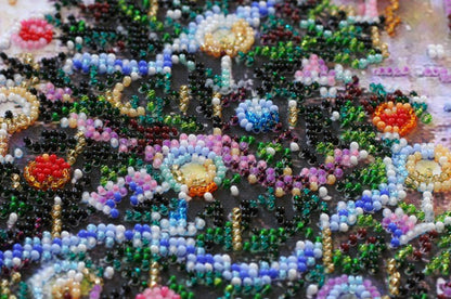 Bead Embroidery Kit Christmas tree DIY Abris Art