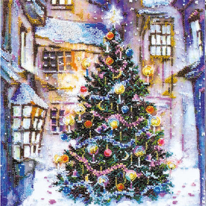 Bead Embroidery Kit Christmas tree DIY Abris Art