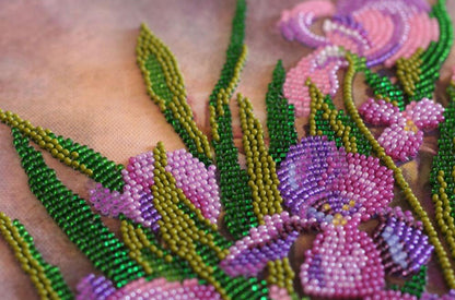 Bead Embroidery Kit Flowers DIY Abris Art