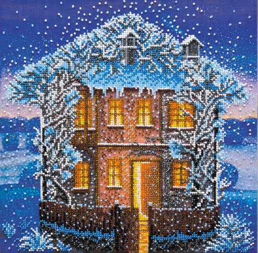 Perlenstickerei-Set Winternacht DIY