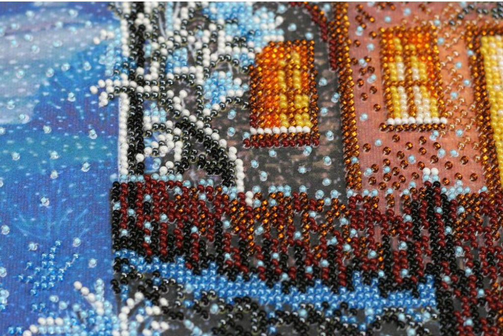 Perlenstickerei-Set Winternacht DIY