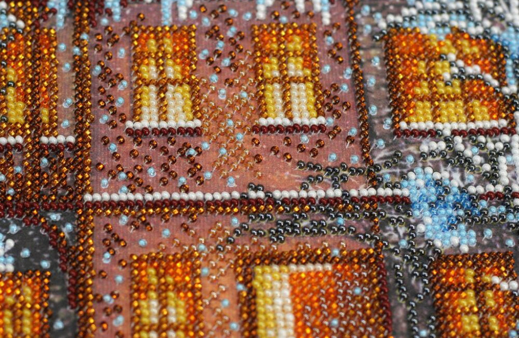 Perlenstickerei-Set Winternacht DIY