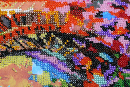 Bead Embroidery Kit Eiffel tower DIY Abris Art