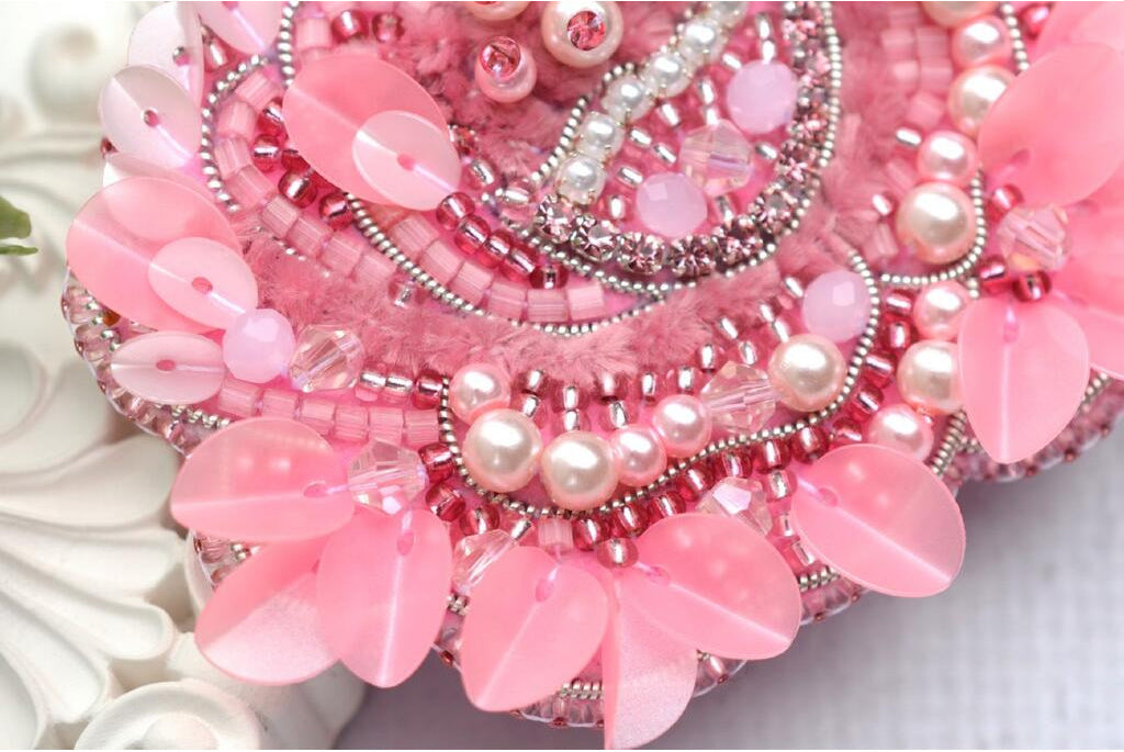 Brooch Bead Embroidery Kit Peony DIY Tela Artis Jewelry Making Beading kit Pin