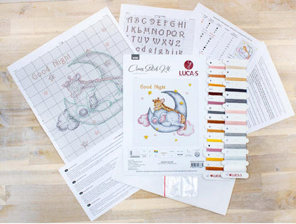 Counted Cross stitch kit Good night DIY Luca-S
