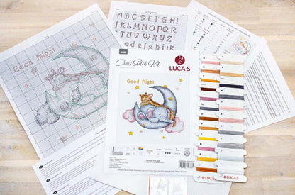 Counted Cross stitch kit Good night DIY Luca-S