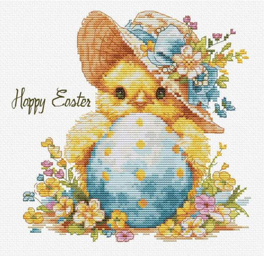 Counted Cross Stitch Kit Happy chicken DIY Luca-S