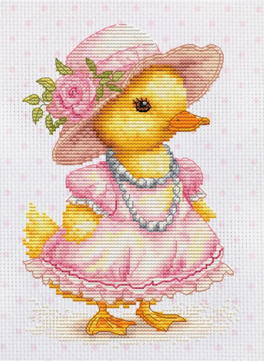 Counted Cross Stitch Kit Duckling DIY Luca-S