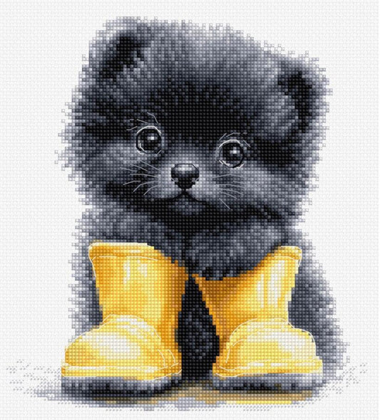 Counted Cross Stitch Kit Puppy DIY Luca-S