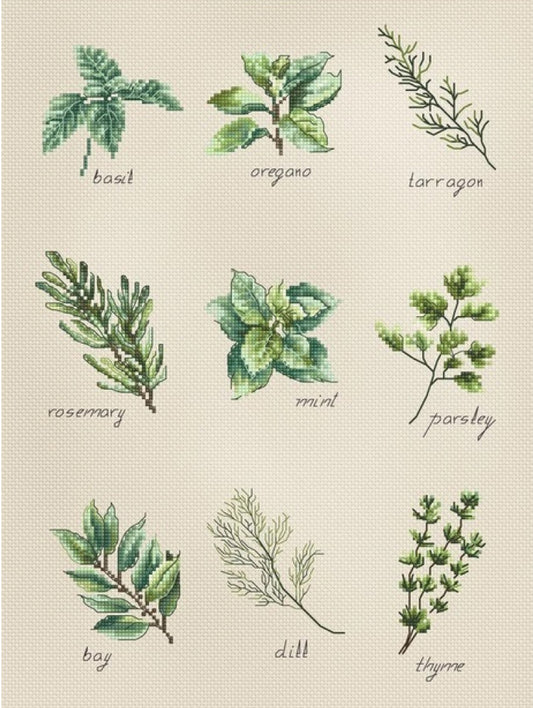 Counted Cross stitch kit Spices and herbs DIY Luca-S
