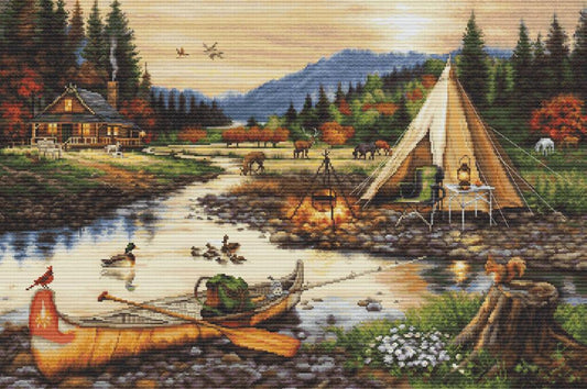 Counted Cross Stitch Kit Gold Creek DIY Luca-S
