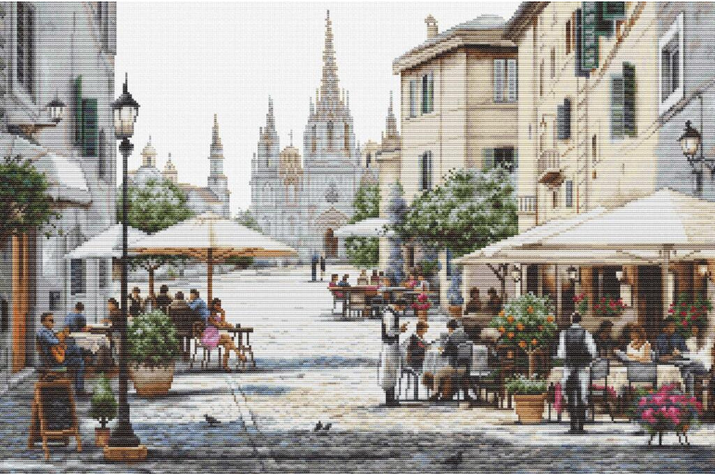 Counted Cross Stitch Kit Barcelona DIY Luca-S