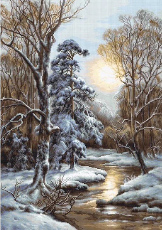 Kit de point de croix compté Snowbreak Luca-S DIY Toile non imprimée