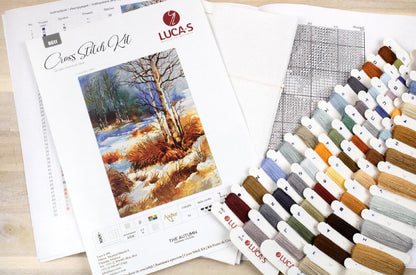 Counted Cross stitch kit Autumn Fall DIY Luca-S