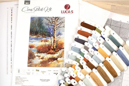 Counted Cross stitch kit Autumn Fall DIY Luca-S