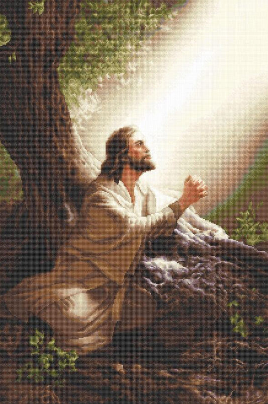 Counted Cross Stitch Kit Icon Jesus Lord God DIY Luca-S