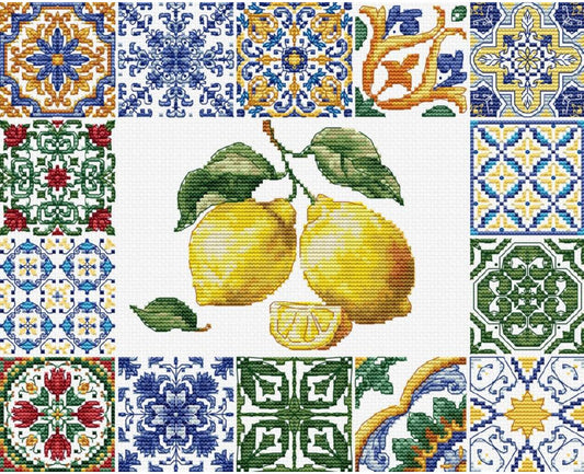 Counted Cross Stitch Kit Lemons DIY Luca-S