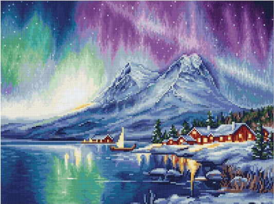 Counted Cross Stitch Kit Northern Lights DIY Luca-S