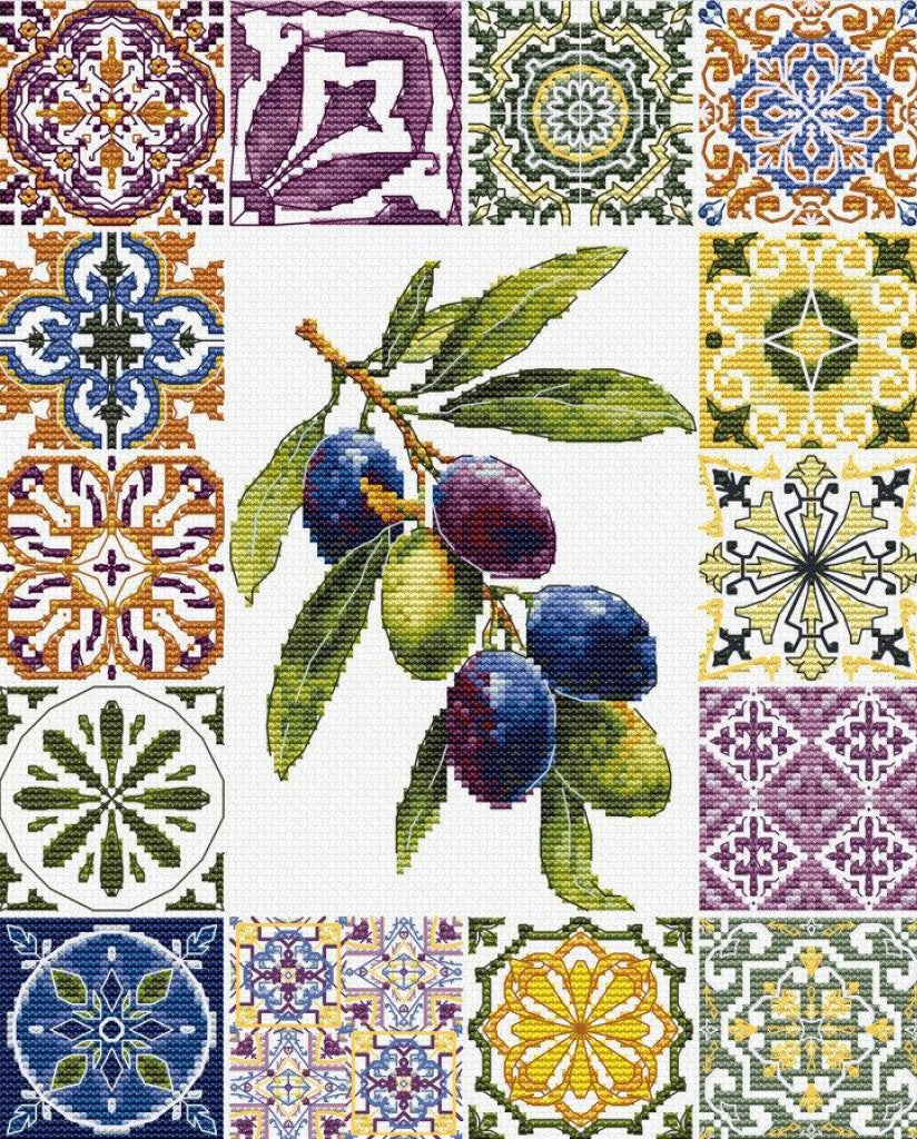 Counted Cross Stitch Kit Olives DIY Luca-S