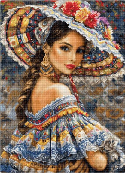 Gobelin kit Needlework Tapestry Kit Mexican festival DIY Luca-S