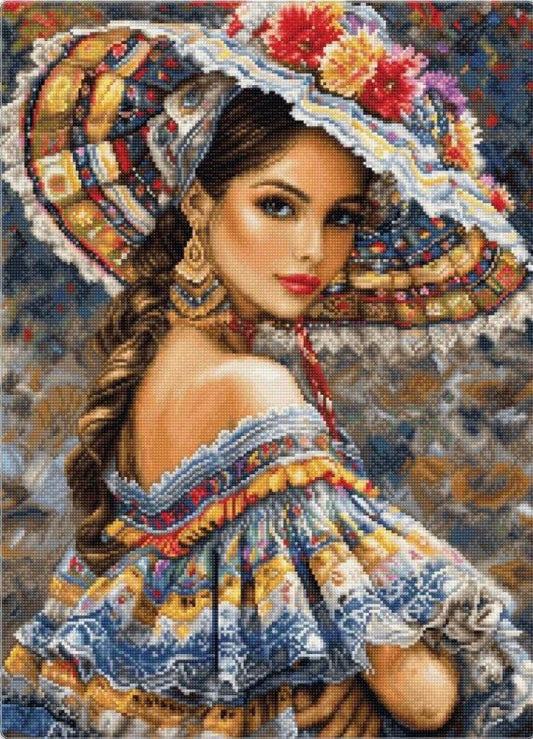 Counted Cross Stitch Kit Mexican festival DIY Luca-S