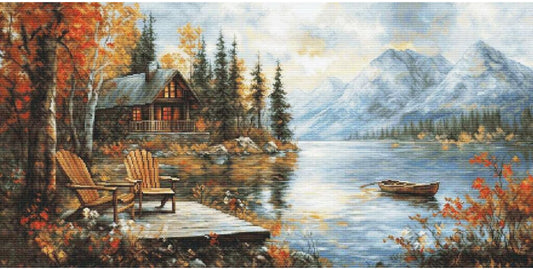 Counted Cross Stitch Kit Autumn Fall DIY Luca-S