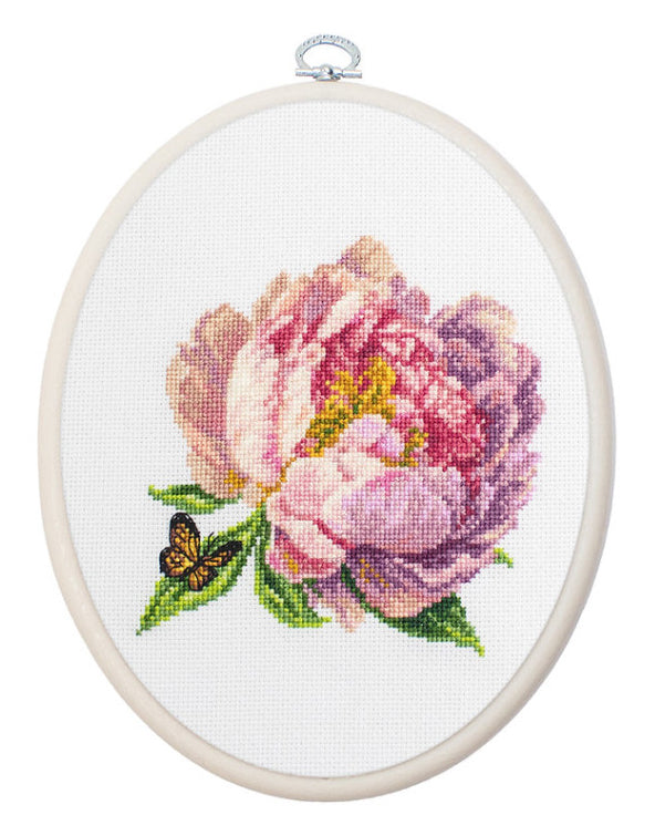 Counted Cross Stitch Kit Peony Flowers DIY Luca-S