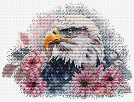 Counted Cross Stitch Kit Hunting eagle DIY Luca-S