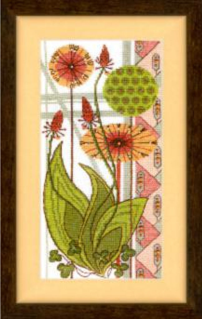 Counted Cross Stitch Kit Healing herbs Flowers DIY