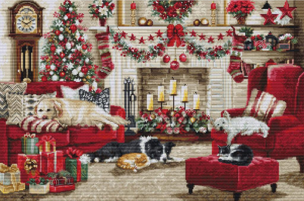 Counted Cross Stitch Kit Christmas Eve DIY Luca-S