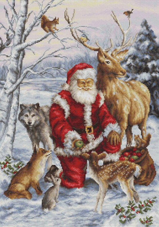 Counted Cross Stitch Kit Santa DIY Luca-S