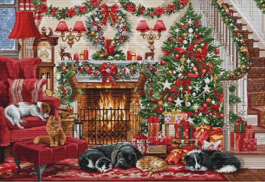 Counted Cross Stitch Kit Christmas Eve DIY Luca-S BU5041 