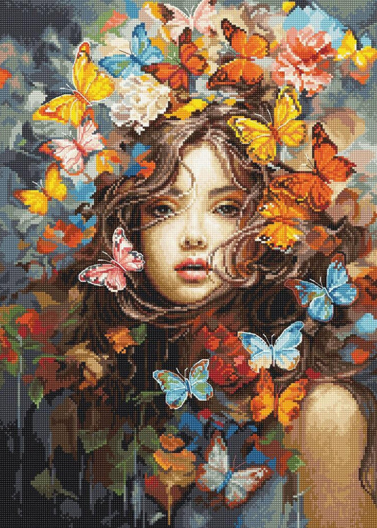 Counted Cross Stitch Kit Butterfly magic DIY Luca-S
