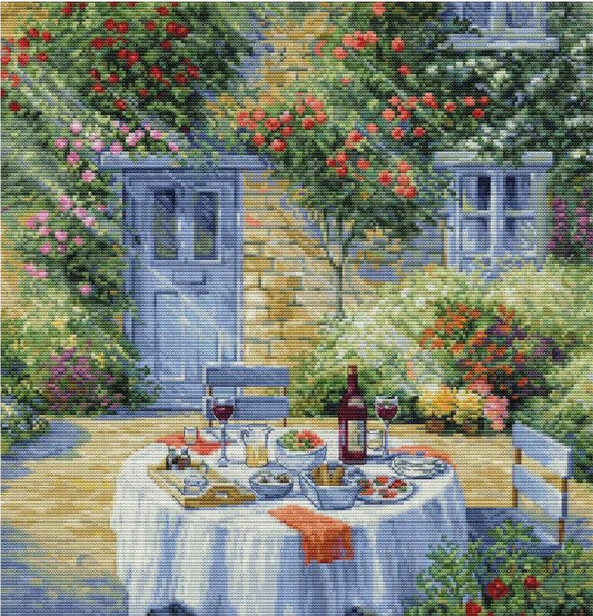 Counted Cross Stitch Kit Romantic garden DIY Luca-S ©Peter McGowan