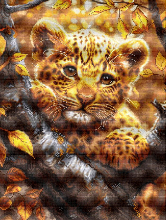 Counted Cross Stitch Kit Leopard DIY Luca-S