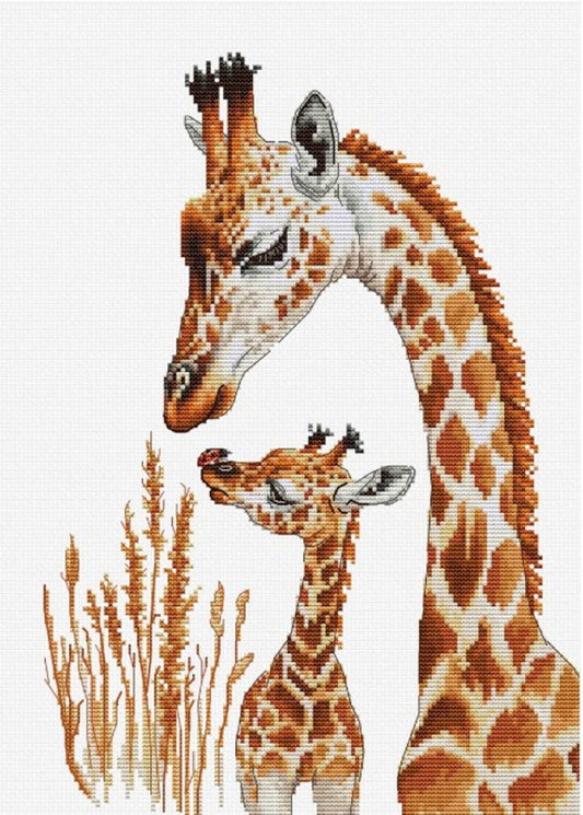 Counted Cross Stitch Kit Giraffes DIY Luca-S