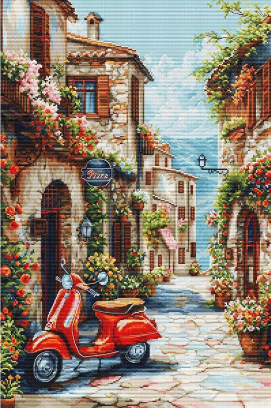 Counted Cross stitch kit Italy DIY Luca-S