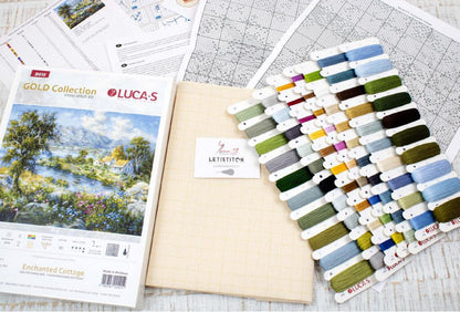 Gobelin kit Needlework Tapestry Kit Enchanted Cottage DIY Luca-S