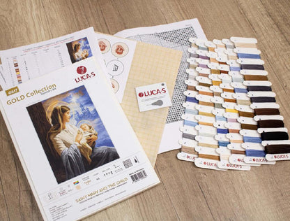 Gobelin kit Needlework Tapestry Kit Virgin Mary DIY Luca-S