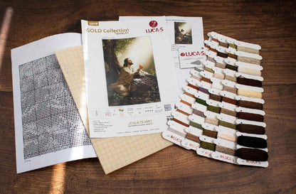Gobelin kit Needlework Tapestry Kit Icon God Jesus DIY Luca-S