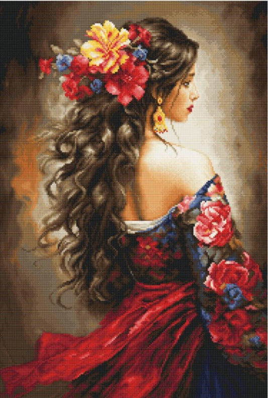 Counted Cross Stitch Kit Spaniard DIY Luca-S