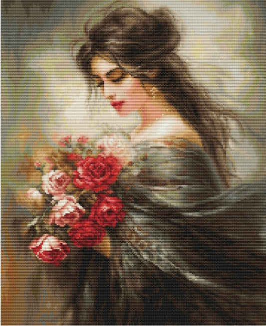 Counted Cross Stitch Kit Carefree beauty DIY Luca-S