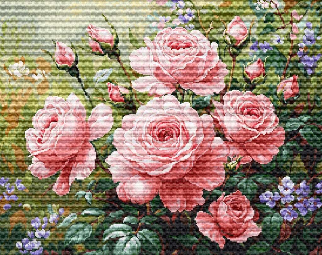 Gobelin kit Tapestry Roses Flowers DIY Luca-S
