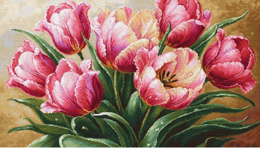 Gobelin kit Tapestry Tulips Flowers DIY Luca-S
