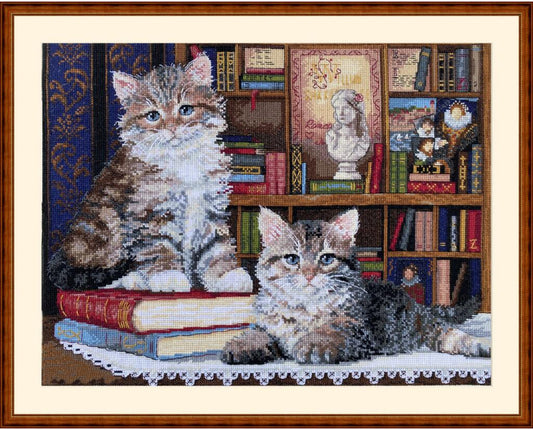 Counted Cross Stitch Kit Cats DIY Merejka